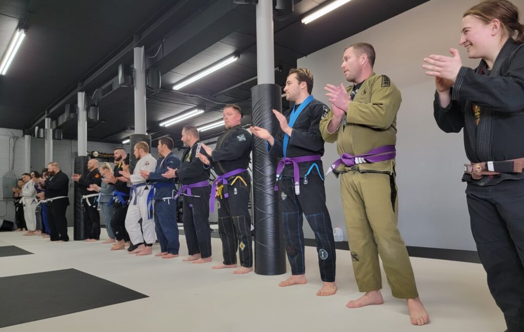 Members Clapping at March 5 Belt Promotion at Team Taino Martial Arts
